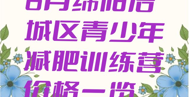 6月绵阳涪城区青少年减肥训练营价格一览