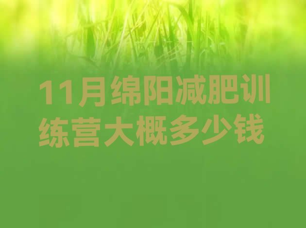 11月绵阳减肥训练营大概多少钱