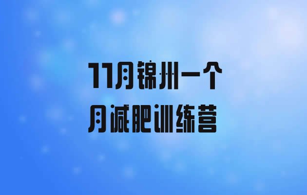 11月锦州一个月减肥训练营