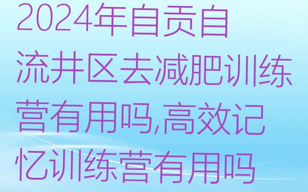 2024年自贡自流井区去减肥训练营有用吗,高效记忆训练营有用吗