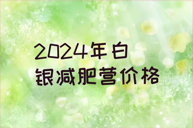 十大2024年白银减肥营价格排行榜