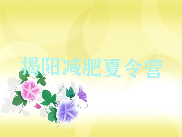 十大2024年揭阳正规减肥训练营排行榜