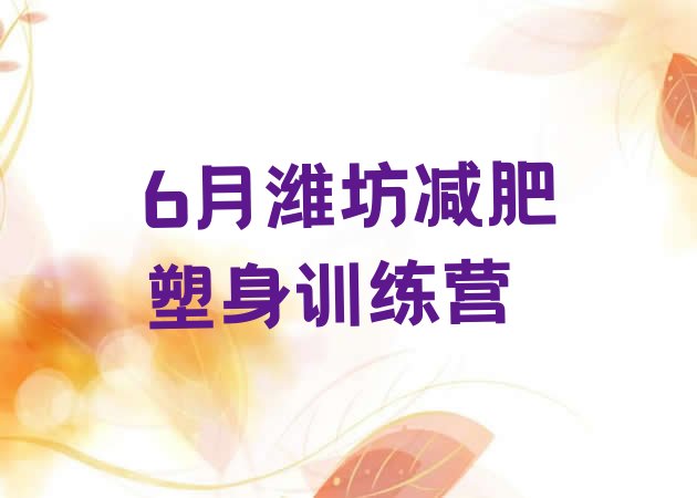十大6月潍坊减肥塑身训练营排行榜