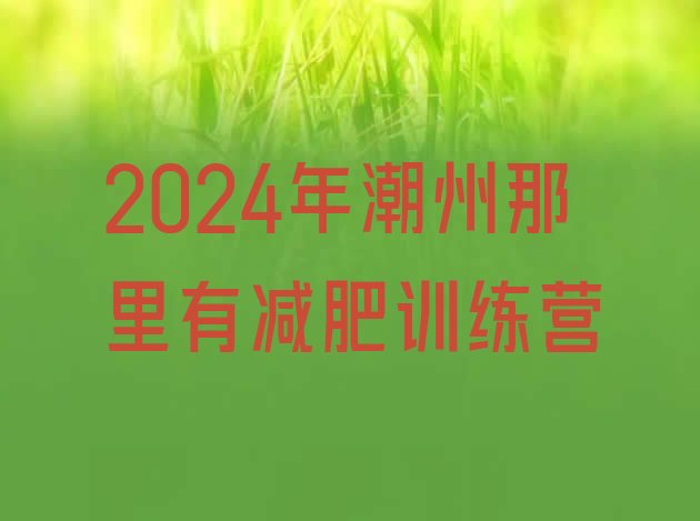 十大2024年潮州那里有减肥训练营排行榜