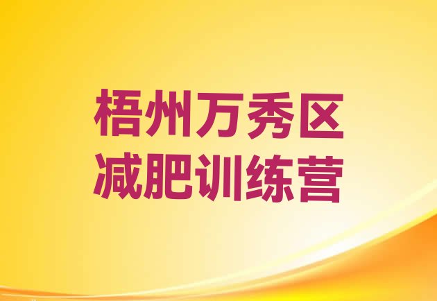 十大梧州万秀区减肥达人训练营价格排行榜