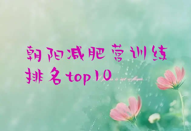 十大朝阳减肥营训练排名top10排行榜