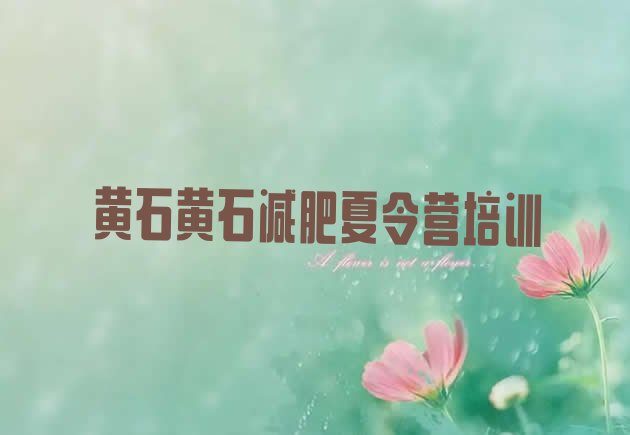 十大7月黄石28天减肥训练营推荐一览排行榜