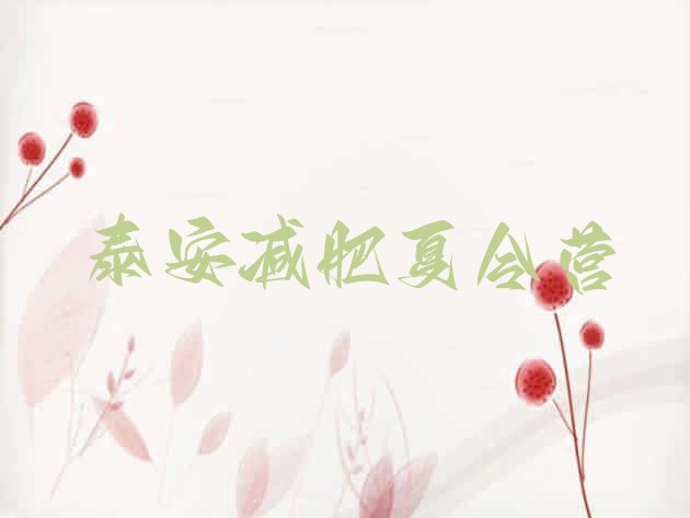 十大7月泰安一般减肥训练营费用排行榜