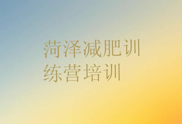十大菏泽减肥营价格排行榜