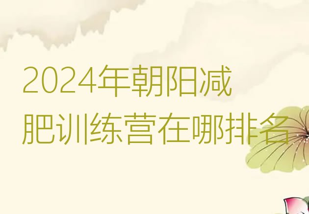 十大2024年朝阳减肥训练营在哪排名排行榜