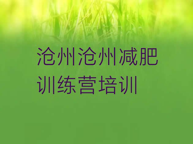 十大2024年沧州新华区减肥训练营怎么样十大排名排行榜
