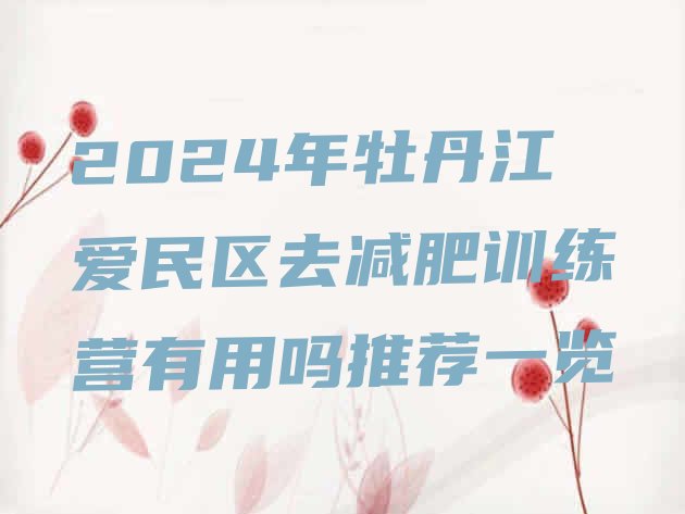 十大2024年牡丹江爱民区去减肥训练营有用吗推荐一览排行榜