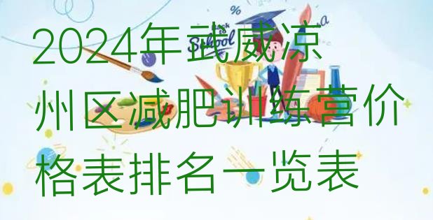 十大2024年武威凉州区减肥训练营价格表排名一览表排行榜