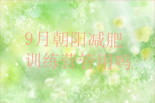 十大9月朝阳减肥训练营管用吗排行榜