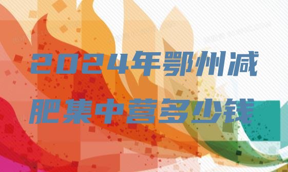 十大2024年鄂州减肥集中营多少钱排行榜