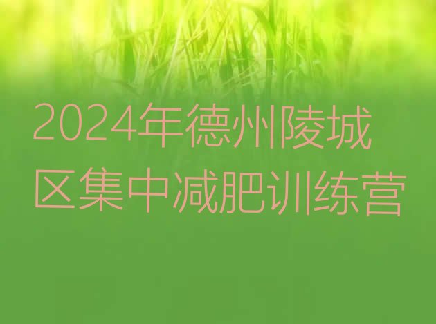 十大2024年德州陵城区集中减肥训练营排行榜