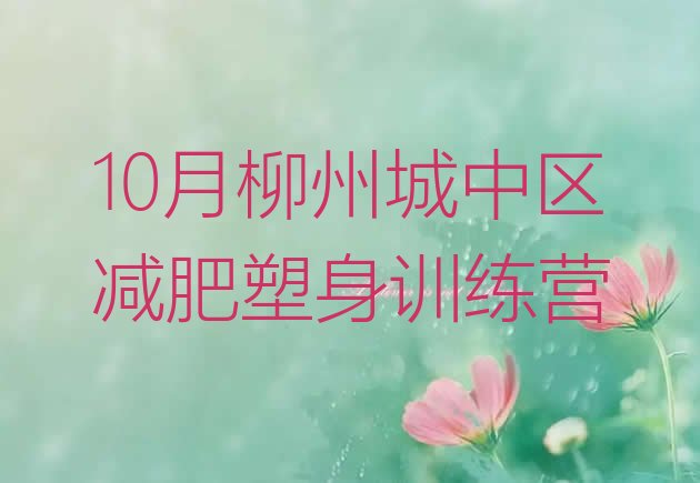 十大10月柳州城中区减肥塑身训练营排行榜