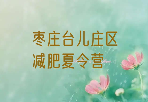 十大2024年枣庄台儿庄区减肥达人训练营排名前五排行榜