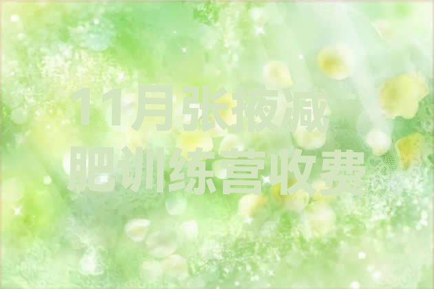 十大11月张掖减肥训练营收费排行榜