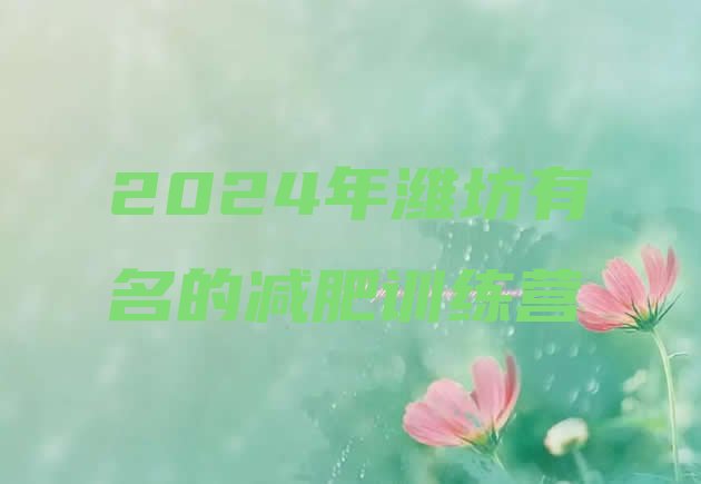 十大2024年潍坊有名的减肥训练营排行榜