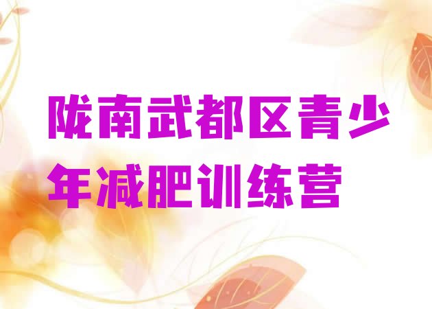 十大2025年陇南武都区减肥训练营价格表排行榜