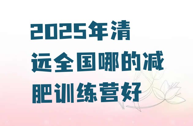 十大2025年清远全国哪的减肥训练营好排行榜