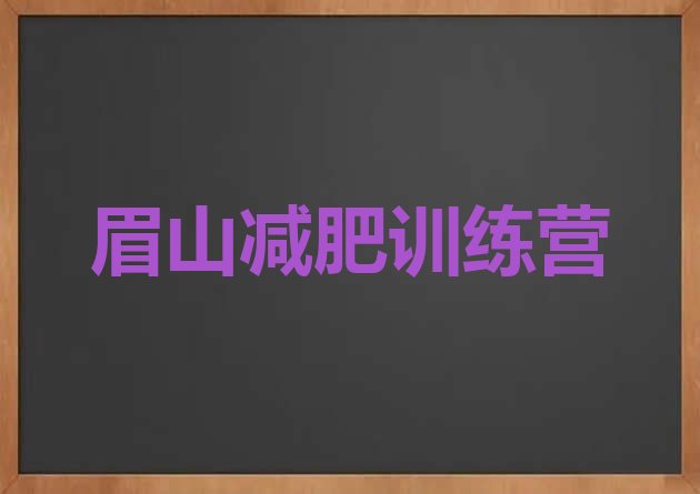 十大2025年眉山减肥封闭式训练营排行榜
