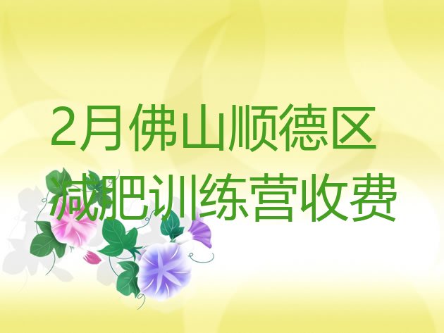 十大2月佛山顺德区减肥训练营收费排行榜