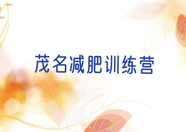 十大茂名减肥训练营收费排名排行榜