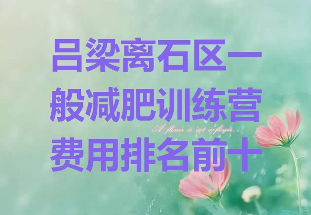 十大吕梁离石区一般减肥训练营费用排名前十排行榜