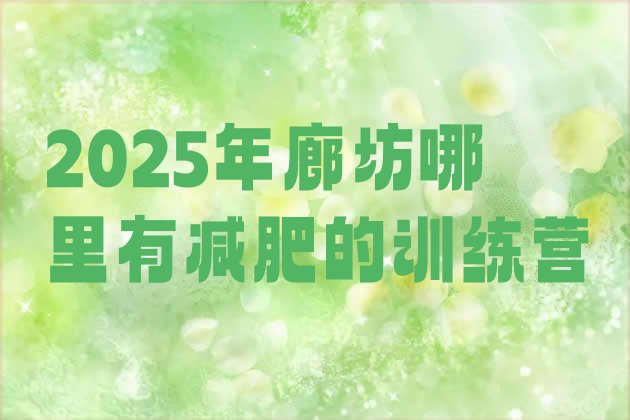 十大2025年廊坊哪里有减肥的训练营排行榜