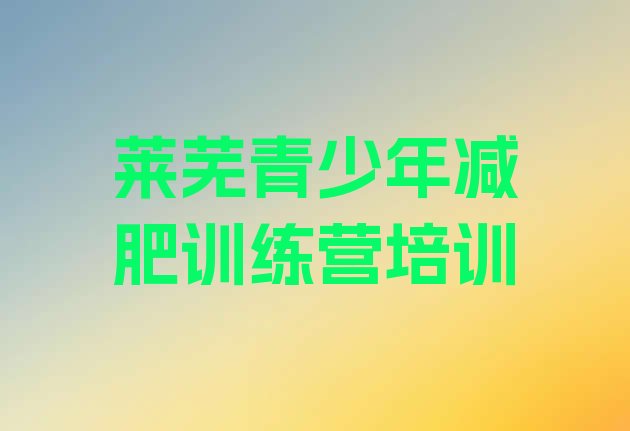 十大2025年莱芜有名的减肥训练营排行榜