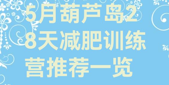 十大5月葫芦岛28天减肥训练营推荐一览排行榜