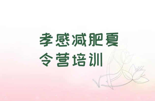 十大孝感孝南区有谁去过减肥训练营排行榜