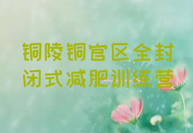 十大铜陵铜官区全封闭式减肥训练营排行榜