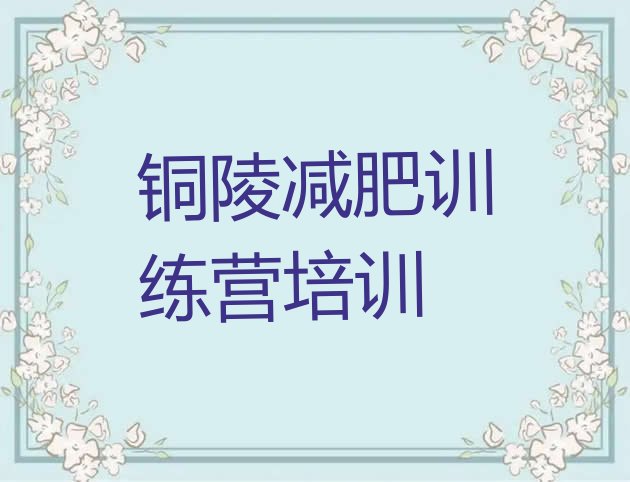 十大2025年铜陵有名的减肥训练营排行榜
