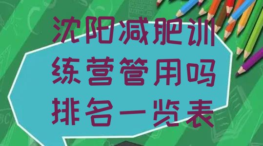 十大沈阳减肥训练营管用吗排名一览表排行榜