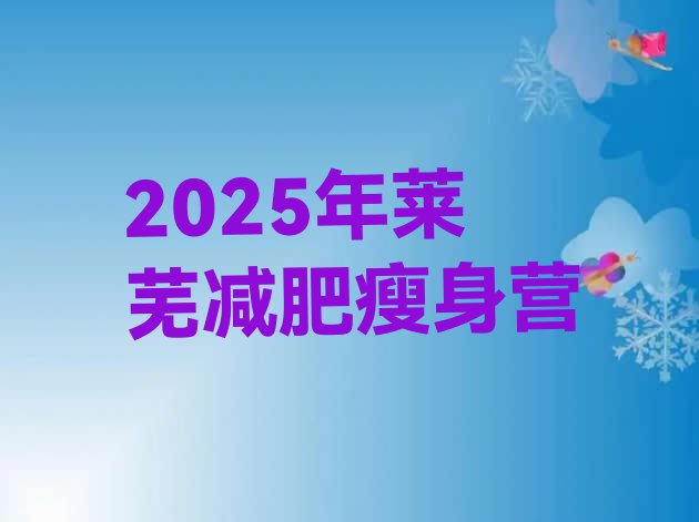 十大2025年莱芜减肥瘦身营排行榜