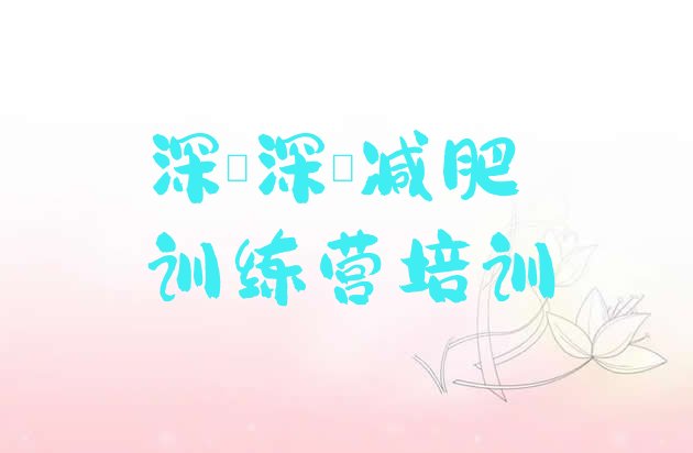 十大2025年深圳宝安区减肥营训练排行榜