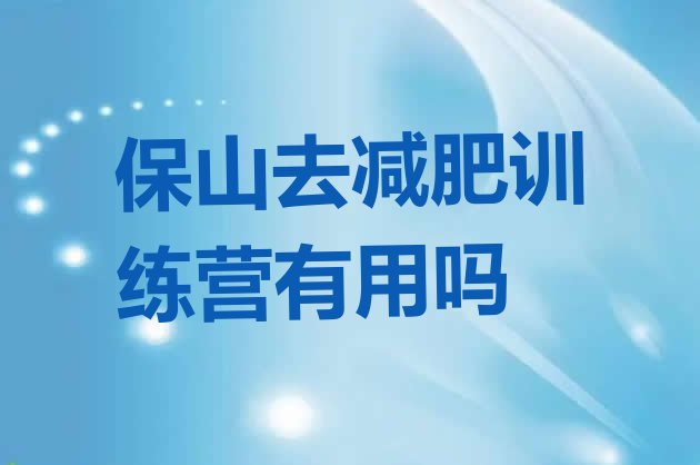 十大保山去减肥训练营有用吗排行榜