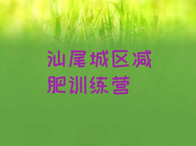 十大汕尾城区全封闭减肥集训营排行榜