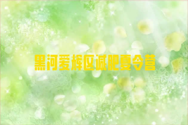 十大黑河爱辉区减肥营排名一览表排行榜