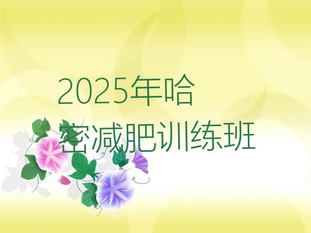 十大2025年哈密减肥训练班排行榜