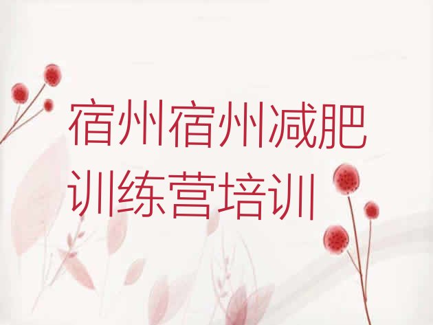 十大2025年宿州减肥训练营价格表排行榜