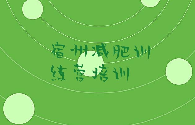 十大2025年宿州封闭式的减肥训练营排行榜