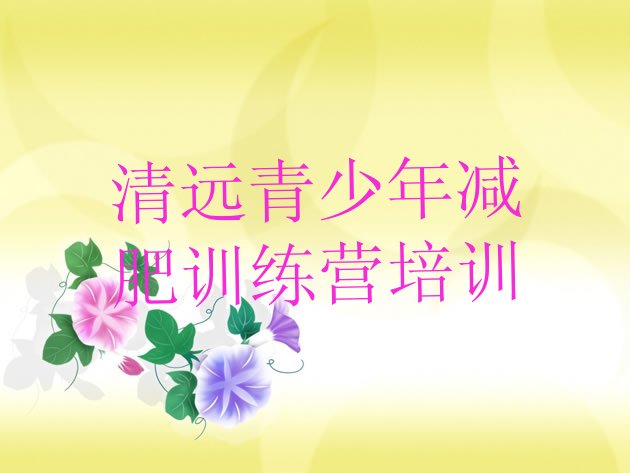 十大清远减肥瘦身集训营排行榜