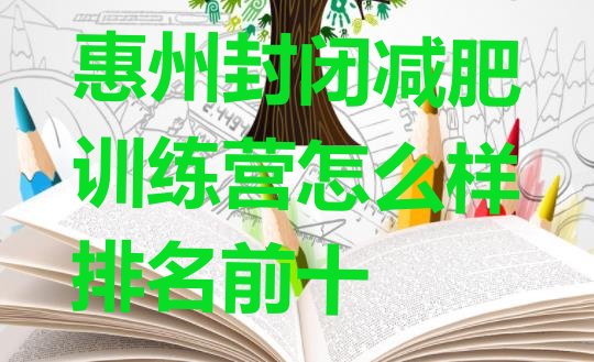 十大惠州封闭减肥训练营怎么样排名前十排行榜