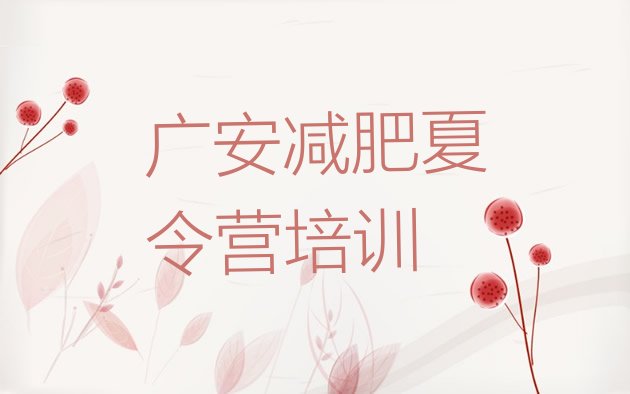 十大广安减肥营价格排名一览表排行榜