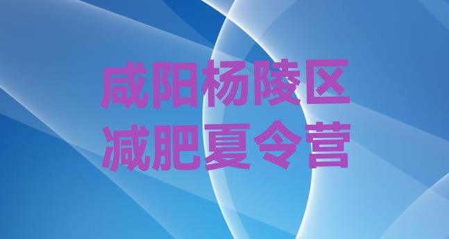 十大咸阳杨陵区全封闭式减肥训练营排行榜