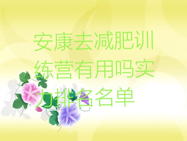 十大安康去减肥训练营有用吗实力排名名单排行榜